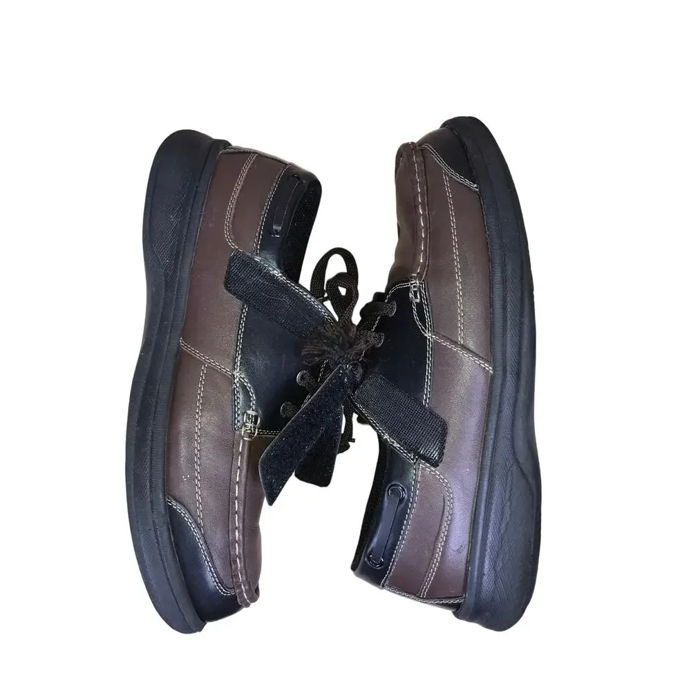 Orthofeet 422 Baton Rouge Boat Shoes Men’s 10.5 4E Brown Leather Orthopedic HTF